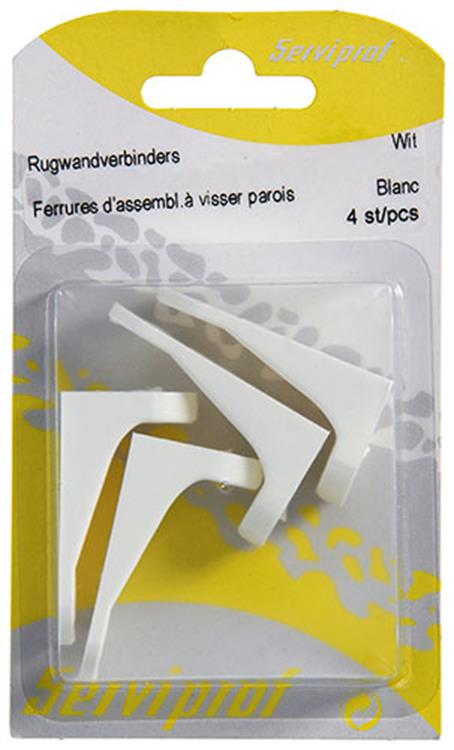 Load image into Gallery viewer, Mack 1013910 - 4 rugwandverbinders wit | 5 stuks
