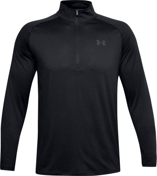 Under armour ua tech 2.0 1 2 zip-blk heren sporttrui - zwart - charcoal