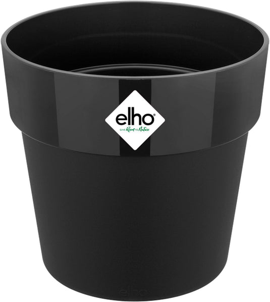 Elho b.for original rond 18 - bloempot voor binnen - 100% gerecycled plastic - ø 18.0 x h 16.5 cm - living black