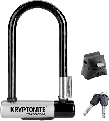 Kryptonite kryptolok mini-7 beugelslot fiets – art-2 slot – beugelslot elektrische fiets – 17,8x8,2 cm– staal – zwart