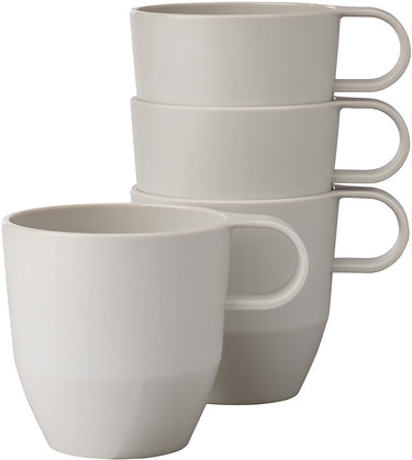 Mepal mok silueta - 4x 300 ml - koffiebeker - nordic white