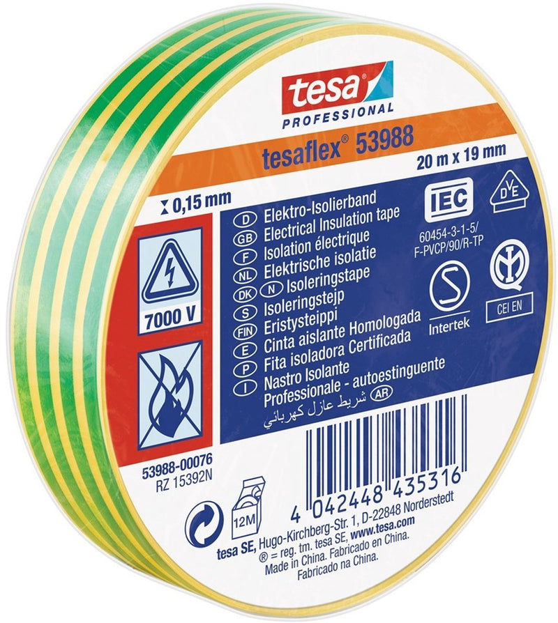 Load image into Gallery viewer, Tesa professional tesa isolatietape 19mm - 20 meter - groen geel
