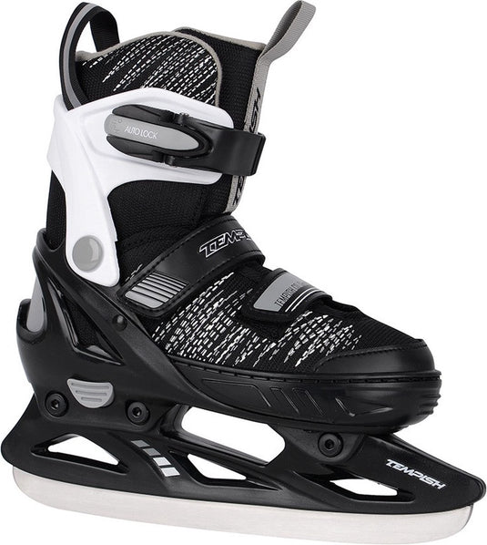 Tempish – gokid ice – ijshockeyschaatsen – schaatsen kinderen – zwart – lichtgewicht kids hockeyschaats verstelbare pasvorm – maat eu 29-32