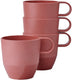 Mepal mok silueta - 4x 300 ml - koffiebeker - vivid mauve