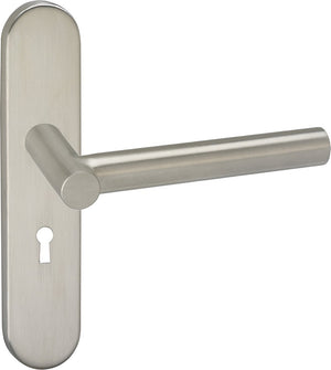 Impresso deurkruk - alton - voor binnen - ovaal - deurschild met sleutelgat - rvs - 2 stuks