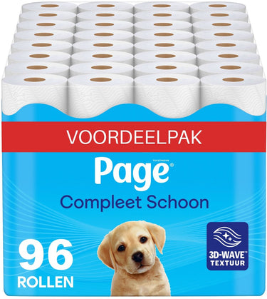Page ® toiletpapier - compleet schoon wc papier - 96 rollen - voordeelverpakking