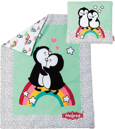 Heless poppendeken pinguin met kussen