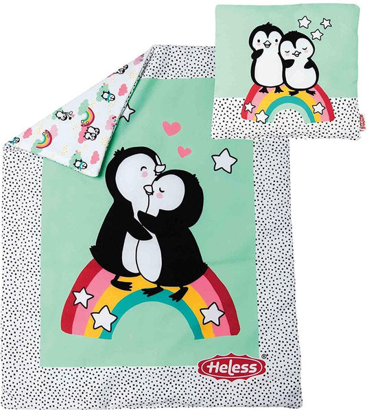 Heless poppendeken pinguin met kussen