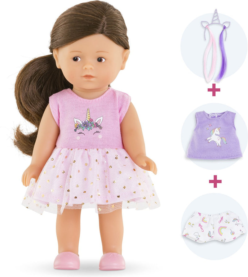 Load image into Gallery viewer, Corolle pop eenhoorn romy 20cm - mini corolline speelset met accessoires.
