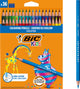 Bic kids ecolution evolution - kleurpotloden - kinderen en volwassenen - verschillende kleuren - potlood - 36 stuks