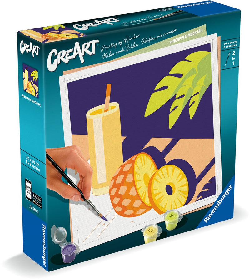 Load image into Gallery viewer, Ravensburger schilderen op nummer set - creatief schilderpakket ananas.
