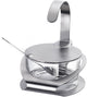Westmark kaas- en suikerpot, met houder, deksel en lepel, 4-delig, inhoud: 150 ml, roestvrij staal glas, wien, zilver doorzichtig, 65112260
