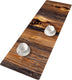 Bertoni - tafelloper tafelkleed - vilt - 115x40cm - geprint motief wood
