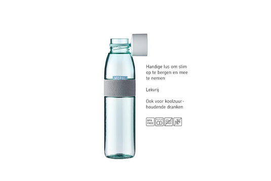 Mepal waterfles ellipse 500ml nordic black