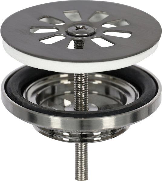 Differnz afvoerplug gun metal â€“ afvoerstop voor wastafel â€“ ã˜ 64 mm â€“ 6m schroef