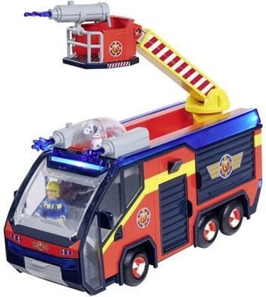 Simba brandweerman sam - brandweerwagen - jupiter - 2 beeldjes - geluiden en lichten