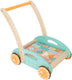 Small foot - houten baby walker loopwagen met blokken pastel, 35dlg.