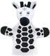 The puppet company handpop giraffe zwart-wit voor baby's en peuters.