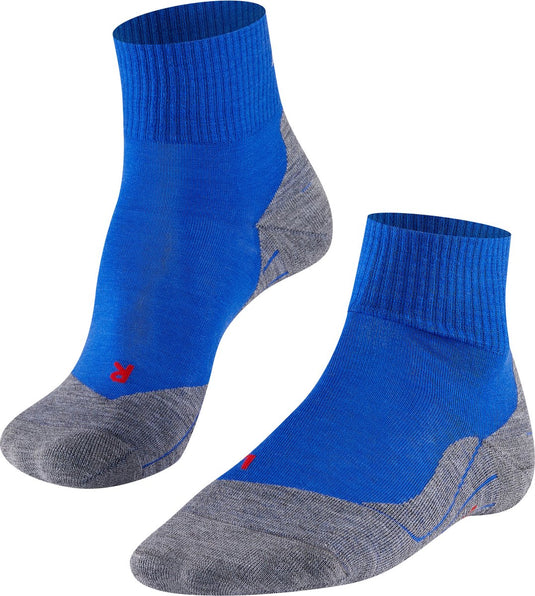 Falke tk5 short anti-blaar dun wol functioneel materiaal wandelsokken heren blauw - maat 42-43
