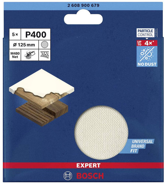Bosch 5x expert m480 schuurnet voor vlakschuurmachine 125 mm g 40...