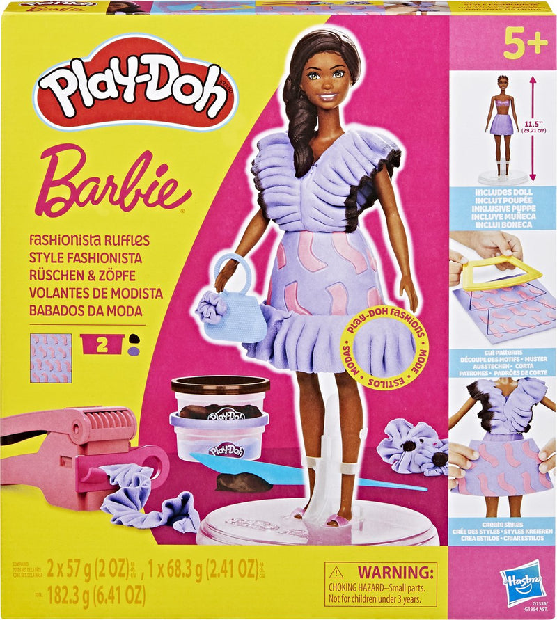 Afbeelding laden in galerijviewer, Play-doh barbie fashionista-franjes - speelset met pop - boetseerklei
