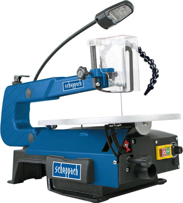 Scheppach figuurzaagmachine sd1600v - 120w - variabele snelheidsinstelling 500-1700 min - verstelbare zaaghoek - 0-45° - led werklamp - flexibele stofblazer