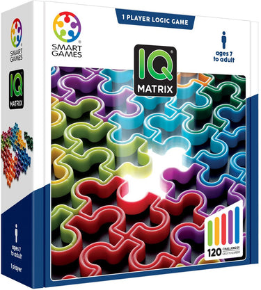 Smartgames iq matrix - logisch denkspel reispuzzel - 120 opdrachten met holle puzzelstukken - educatief solospel - vanaf 7 jaar