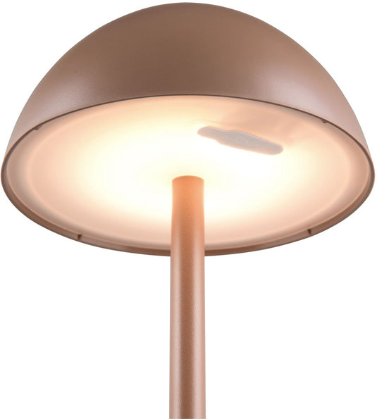 Rl live your light reality ricardo - tafellamp - mokka - incl. 1x smd 1,7 w - 4-stappen touch - usb-aansluiting - verlichting omhoog en omlaag - oplaadbaar - snoerloos - buitenverlichting - ip54