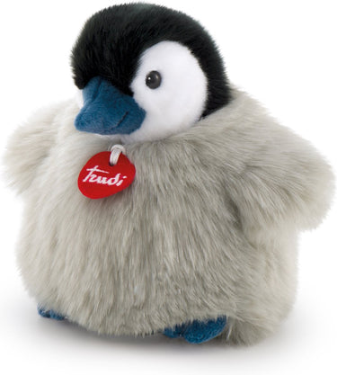 Trudi - classic knuffel pinguïn pino 27 cm - handgemaakt in italie - zacht pluche - knuffeldier voor jongens en meisjes - zwart wit - 23x19x27 cm maat s
