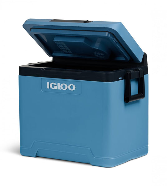 Igloo ie42 koelbox - 42l - ac- en dc-aasnsluitingen - 20°c onder de omgevingstemperatuur - eco - blauw