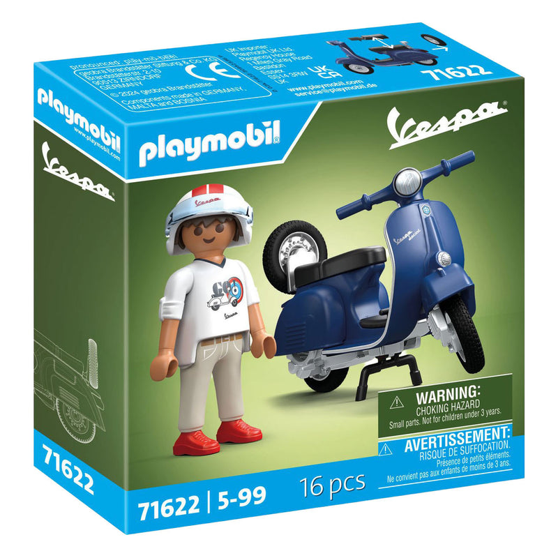 Load image into Gallery viewer, Playmobil 1969 vespa 150 sprint veloce blauw - 71623
