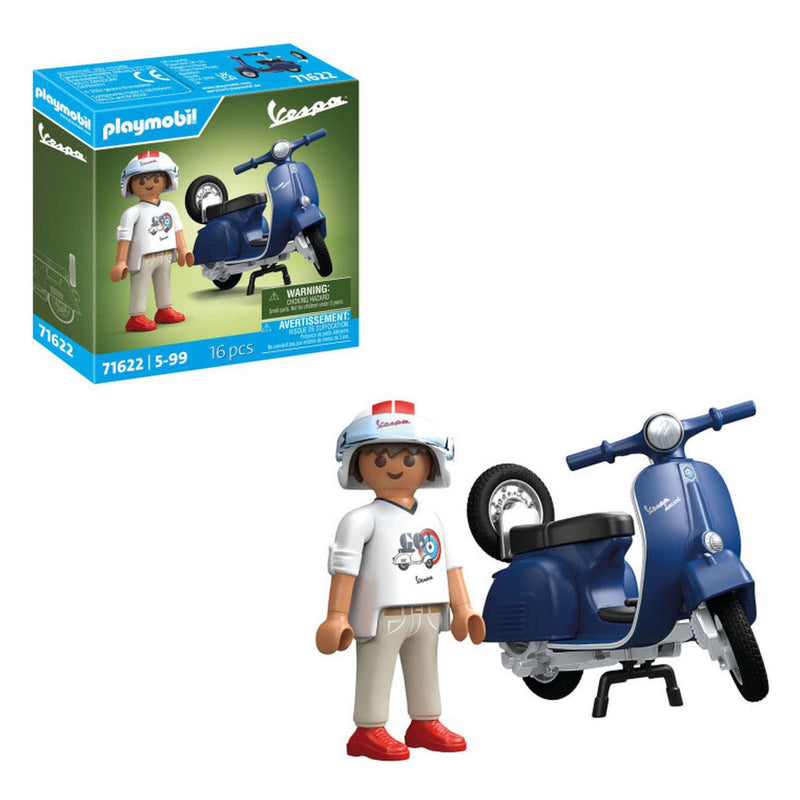 Load image into Gallery viewer, Playmobil 1969 vespa 150 sprint veloce blauw - 71623
