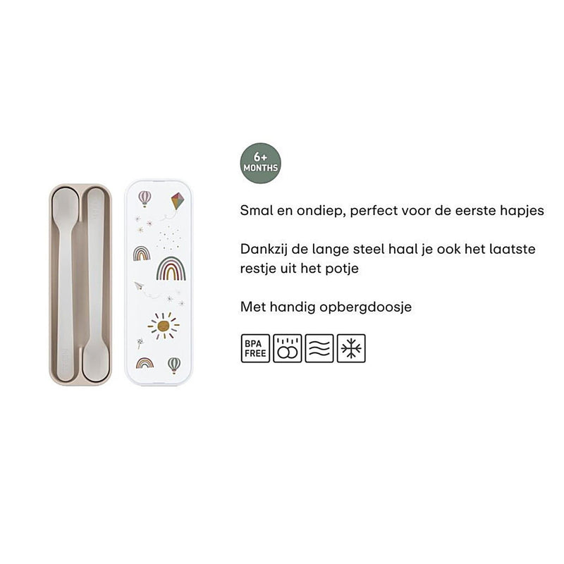 Afbeelding laden in galerijviewer, Mepal mio babylepel little dutch - set van 2 - lange steel - kinderservies - forest friends
