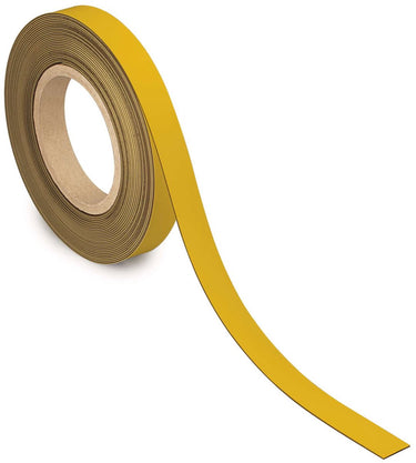 Maul magneetband - geel - metaal - beschrijfbaar - 1 stuk - 10 m x 20 mm x 1 mm