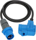 Brennenstuhl cee verloopkabel camping 1,5m kabel in zwart (cee stekker en hoekkoppeling incl. veiligheidscontact combinatie stopcontact, 230v 16a, voor permanent gebruik buitenshuis, made in germany)