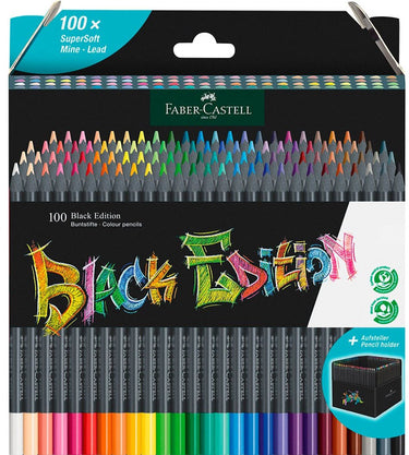 Faber-castell black edition kleurpotloden - 100 stuks - fc-116411