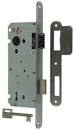 Yale 1019045 - 1 dubbel insteekslot l r inox a1353-27 55mm | 3 stuks