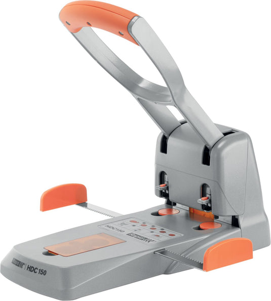 Rapid supreme heavy duty 2-gaats perforator hdc150 - perforeert tot 150 vel - zilver oranje