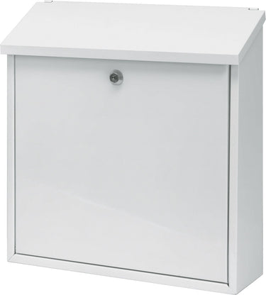 V-part - wandbrievenbus malagan - galvanized steel powder coated - wit - brievenbus