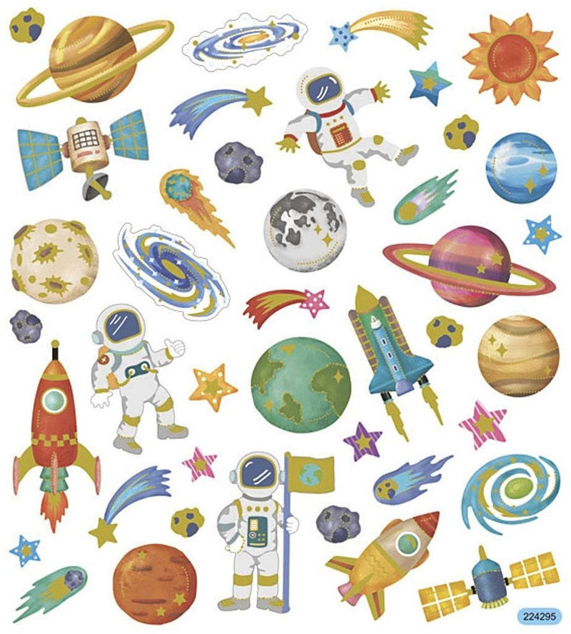 Load image into Gallery viewer, Creativ company stickers ruimtevaart, 1 vel
