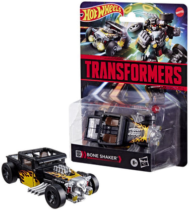 Hasbro hot wheels x transformers action figure bone shaker 12 cm action figuur