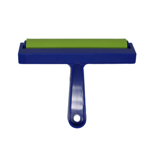 Gel press • inktroller van hard rubber blauw 15,24cm