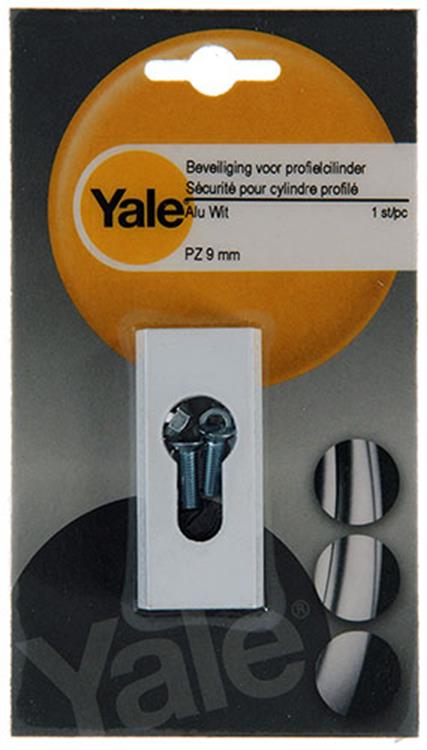 Yale 1019119 - 1 beveiliging profielcil.pz 9mm alu-wit | 3 stuks