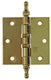 Yale 1019138 - 3 scharnieren met kogellager vermessingd vaasknop 76x76mm | 5 stuks