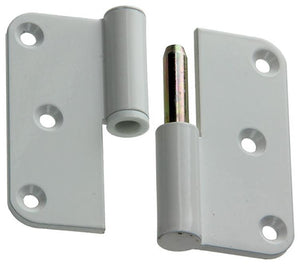 Yale 1019141 - 3 paumellen alu wit afger.hoekrechts 80x80mm | 5 stuks