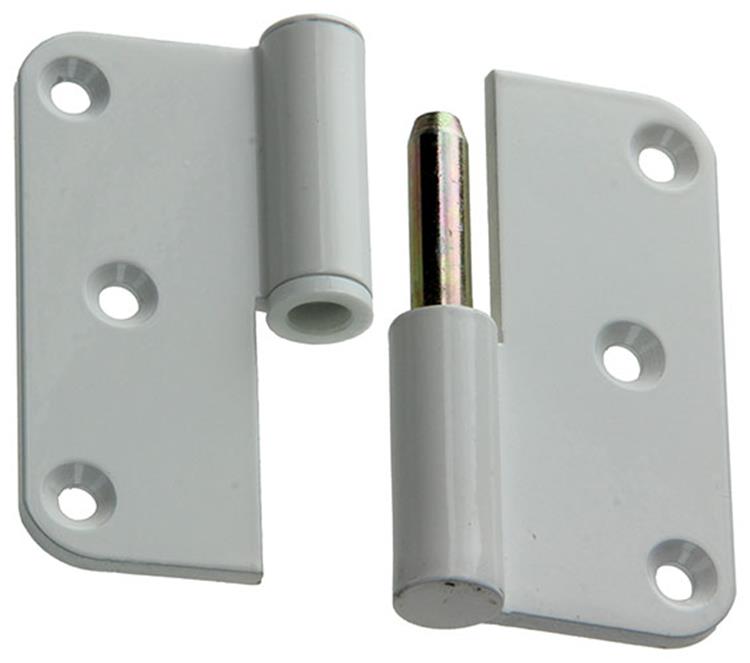 Load image into Gallery viewer, Yale 1019141 - 3 paumellen alu wit afger.hoekrechts 80x80mm | 5 stuks
