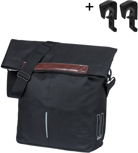 Basil City Shopper - fietsshopper zwart 14-16L