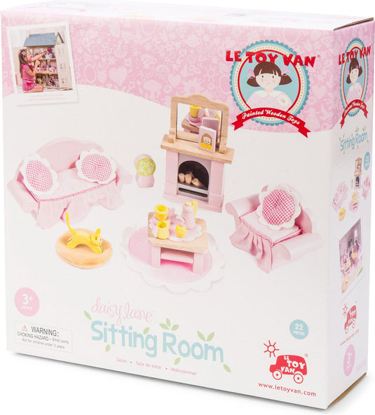 Le toy van poppenhuismeubels daisylane woonkamer - hout