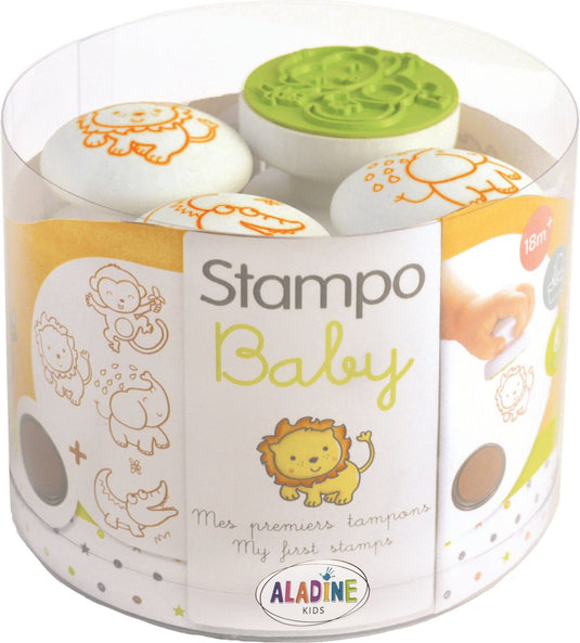 Aladine stampo stempel baby set jungle dieren 4 stuks