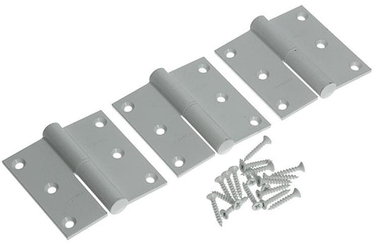 Yale 1019160 - 3 paumellen alu wit rechte hoek rechts 80x80mm | 5 stuks